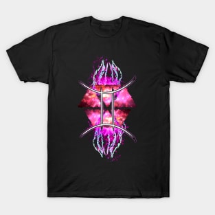 Gemini Zodiac - Pink Abstract T-Shirt